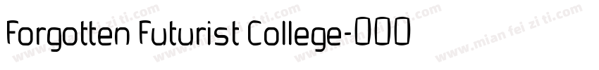 Forgotten Futurist College字体转换